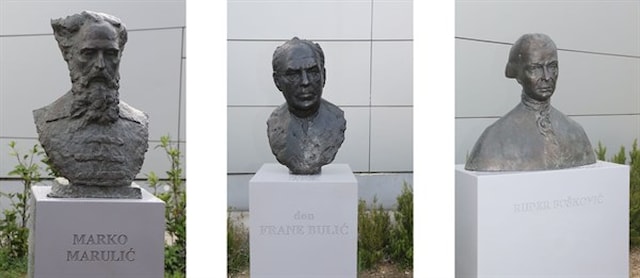 Brončane biste Marka Marulića, don Frane Bulića i Ruđera Boškovića