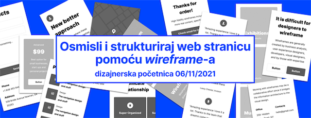 Dizajnerska početnica: Osmisli i strukturiraj web stranicu pomoću wireframe-a