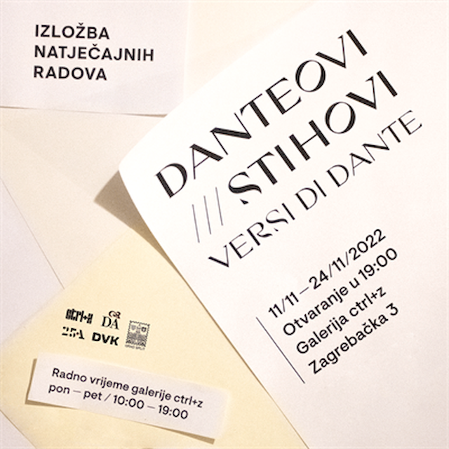Izložba natječajnih radova "Danteovi stihovi"