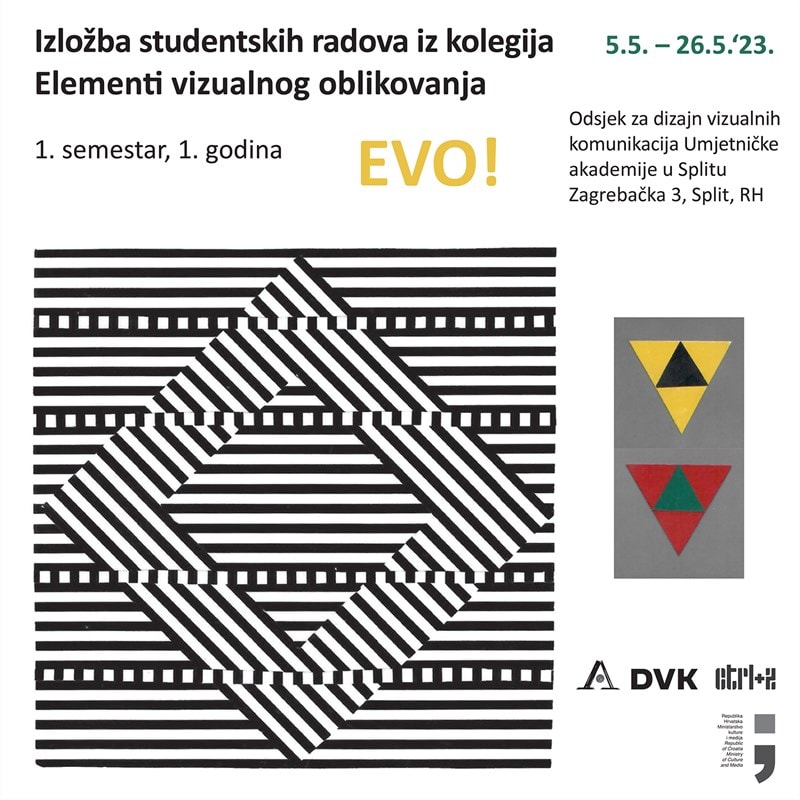 EVO! Izložba studentskih radova iz kolegija Elementi vizualnog oblikovanja