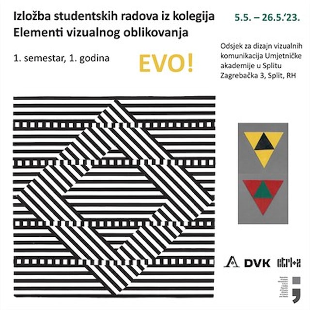 EVO! Izložba studentskih radova iz kolegija Elementi vizualnog oblikovanja