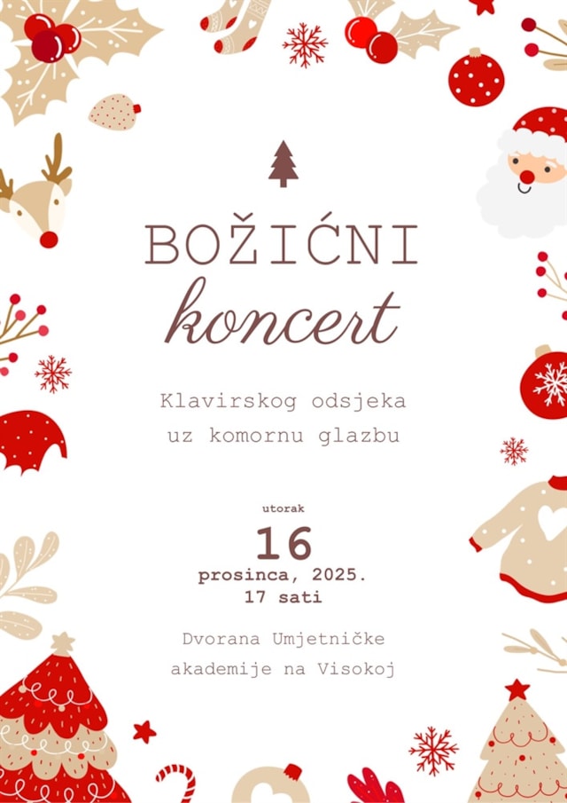 Božićni koncert Klavirskog odsjeka