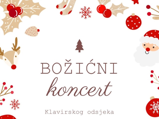 Božićni koncert Klavirskog odsjeka