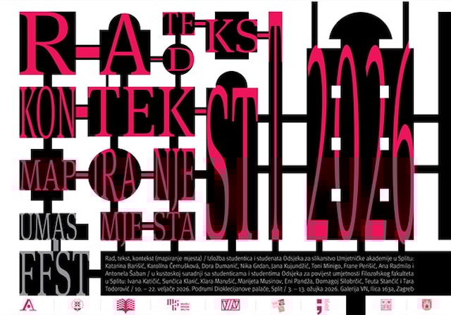 Izložba petog izdanja projekta Rad, tekst, kontekst (mapiranje mjesta)