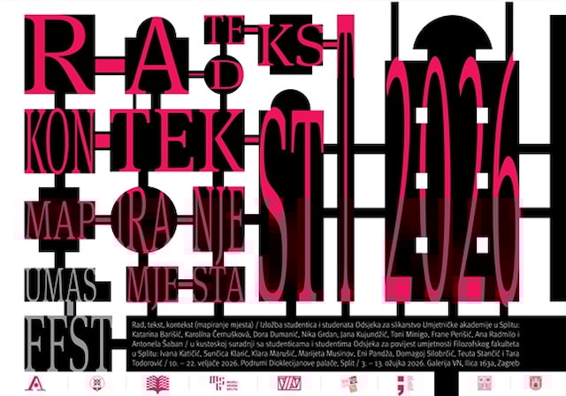Izložba petog izdanja projekta Rad, tekst, kontekst (mapiranje mjesta)