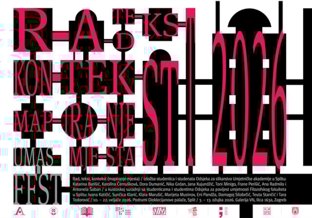 Izložba petog izdanja projekta Rad, tekst, kontekst (mapiranje mjesta)
