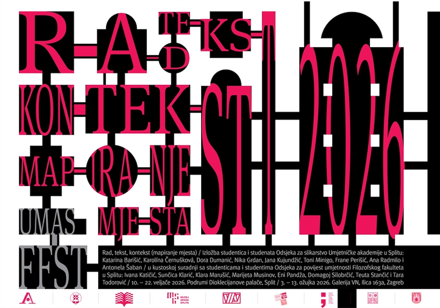 Izložba petog izdanja projekta Rad, tekst, kontekst (mapiranje mjesta)