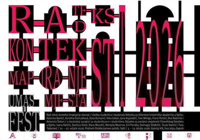 Izložba petog izdanja projekta Rad, tekst, kontekst (mapiranje mjesta)