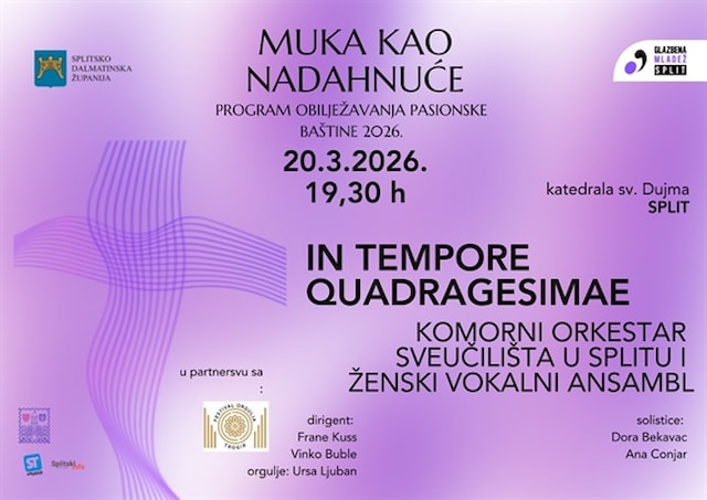 Program obilježavanja Pasionske baštine 2026. „IN TEMPORE QUADRAGESIMAE“