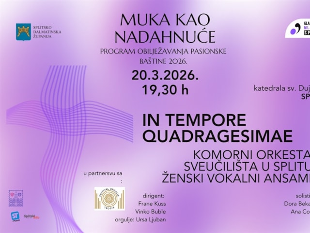 Program obilježavanja Pasionske baštine 2026. „IN TEMPORE QUADRAGESIMAE“