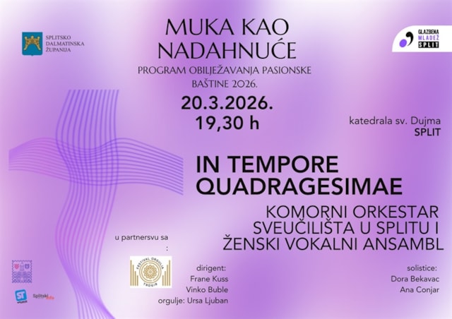 Program obilježavanja Pasionske baštine 2026. „IN TEMPORE QUADRAGESIMAE“