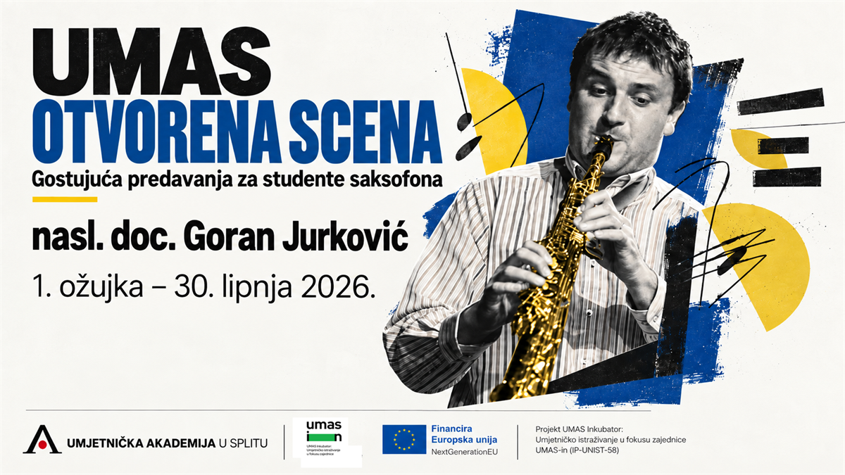 Gostujuća predavanja Gorana Jurkovića za studente saksofona UMAS-a