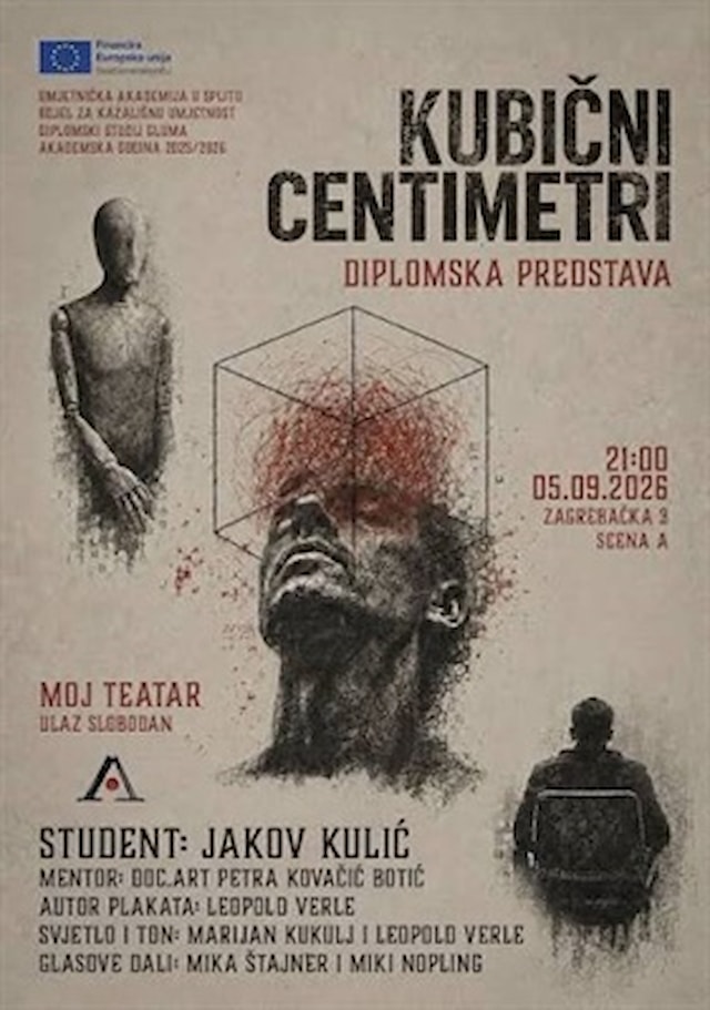 UMAS OTVORENA SCENA Diplomska ispitna produkcija: Jakov Kulić: KUBIČNI CENTIMETRI