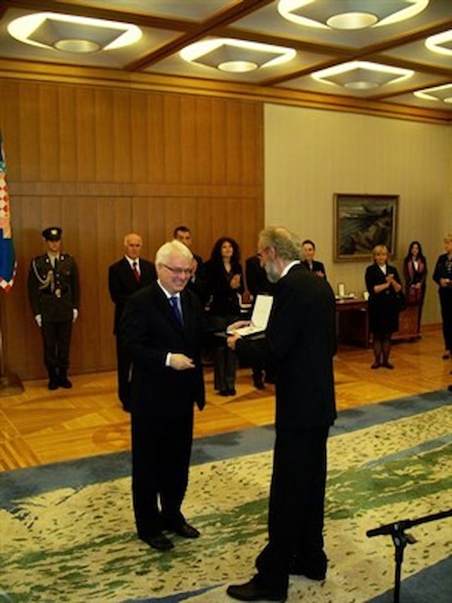 Red. prof. Vlado Sunko odlikovan Redom Danice hrvatske s likom Marka Marulića