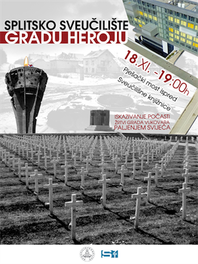 Iskazivanje počasti žrtvi grada Vukovara paljenjem svijeća