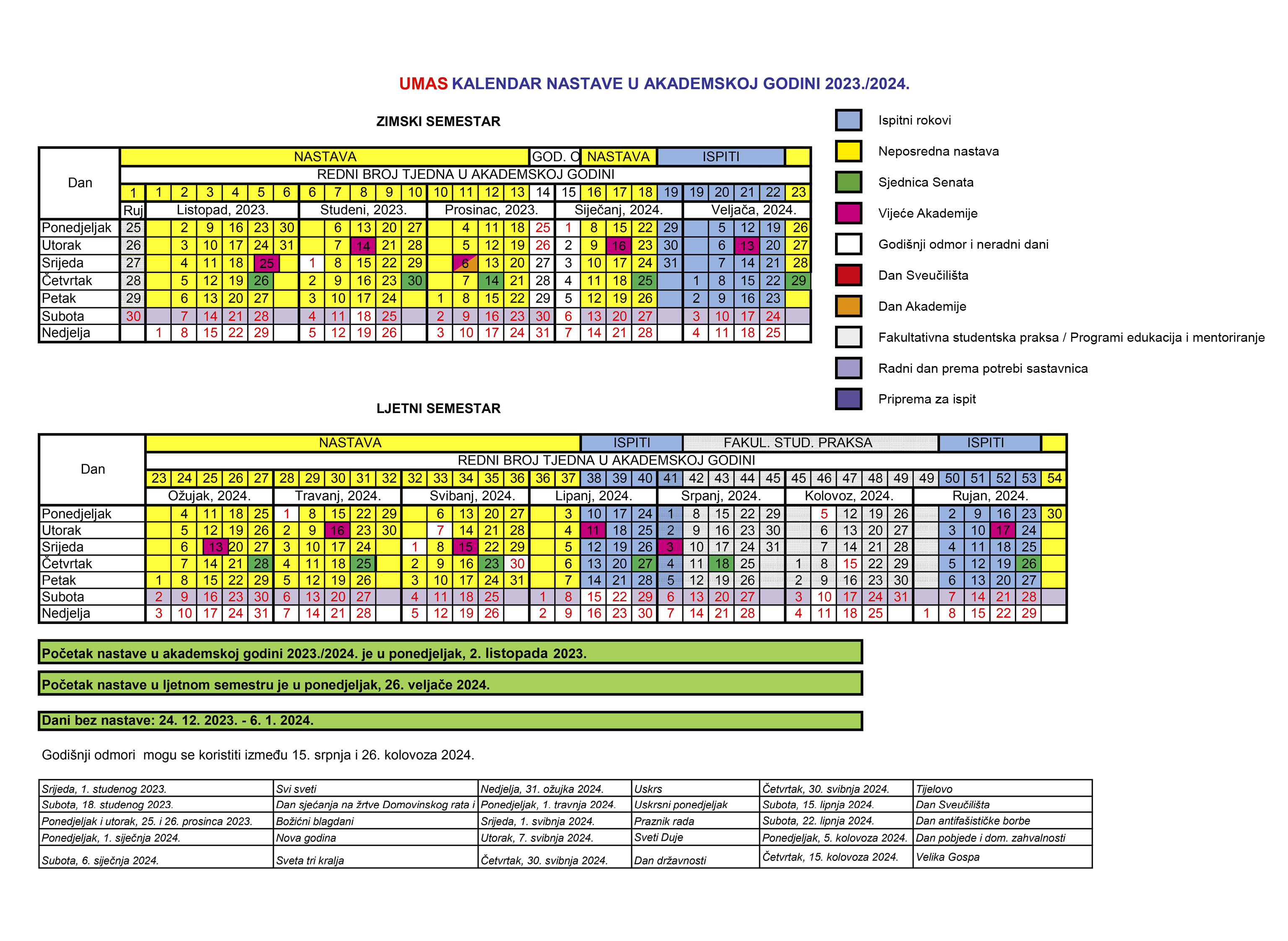 UMAS_KALENDAR NASTAVE  2023.-2024.